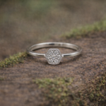 Pure Silver White Stone Ring