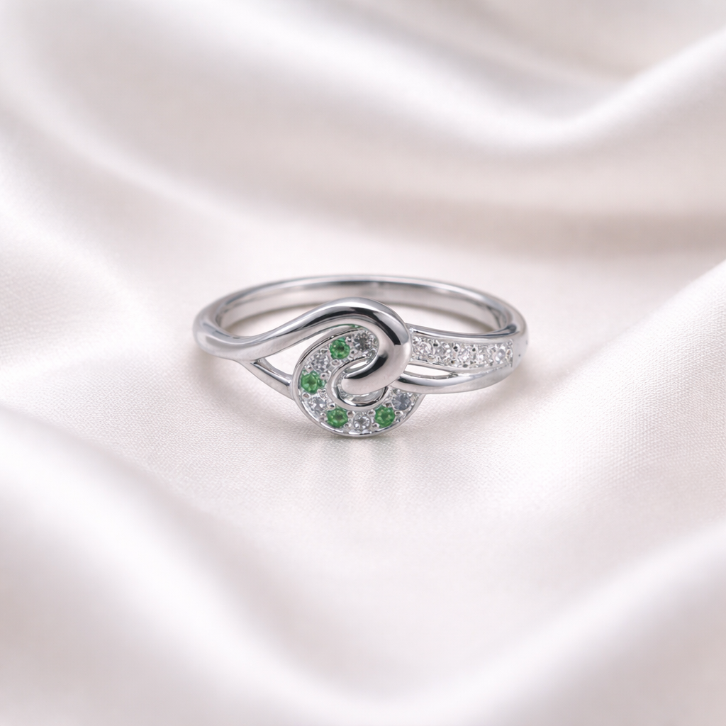 ChatGPT Image Feb 5, 2026, 12_46_08 PM Pure Silver Infinity Design Stone Ring