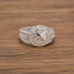 Pure Silver Classic Round Halo Ring