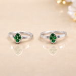 Pure Silver Engraved Toe Ring