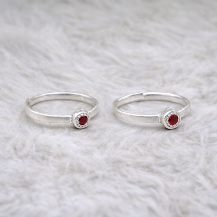 Pure Silver Simple Band Toe Ring