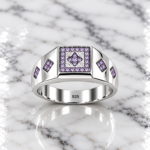Majestic Violet Crest 925 Silver Ring