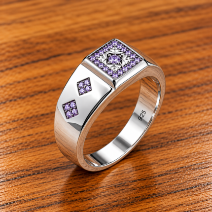 Majestic Violet Crest 925 Silver Ring