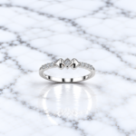 Elegant White Stone Pure Silver Ring | Handcrafted Design
