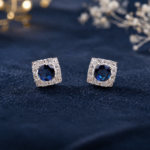 925 Sterling Silver Royal Blue Stud Earrings