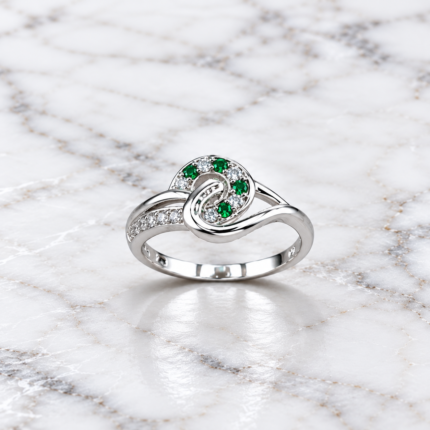 Pure Silver Infinity Design Stone Ring