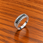 Pure Silver Crest Men’s Ring