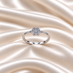 Pure Silver White Stone Ring