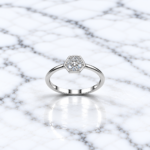 Pure Silver White Stone Ring