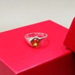 Fine Silver Ring with Yellow Stone – Radiant Elegance