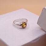 Fine Silver Ring with Yellow Stone – Radiant Elegance