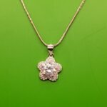 Floral Sparkle Pendant in 925 Sterling Silver