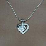 Elegant 925 Sterling Silver Double-Heart Pendant