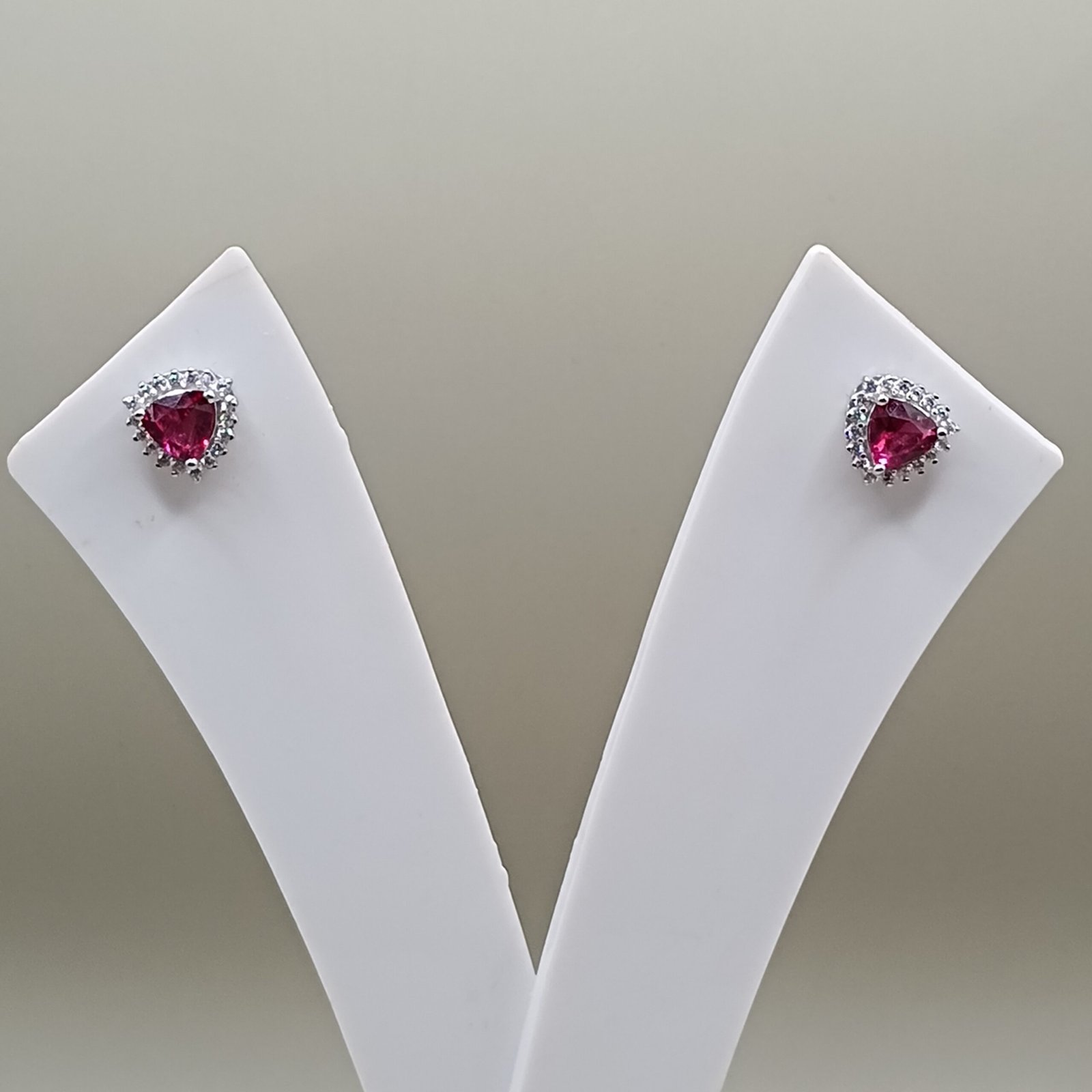IMG_20251219_182109 925 Sterling Silver Crimson Pearl Drop Stud Earrings