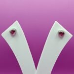 925 Sterling Silver Crimson Pearl Drop Stud Earrings