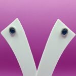 925 Sterling Silver Classic Sapphire Glow Stud Earrings
