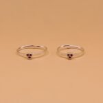 Pure Silver Minimal Stone Toe Ring