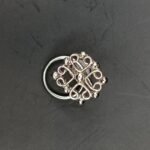 Classic Filigree Square Design 925 Silver Nose Pin