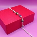 Pure Silver Men’s Bracelet with Three Evil Eyes & Two Rudraksh