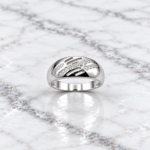 Cut Design Pure Silver Ring