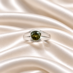 Fine Silver Ring with Yellow Stone – Elegant & Radiant