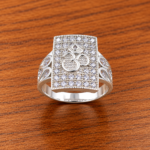 Sacred Om Engraved Pure Silver Ring for Men