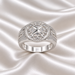 Pure Silver Classic Round Halo Ring