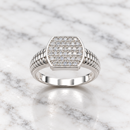 Leaf Crest Pure Silver Ring