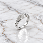 Pure Silver Ring with Stone