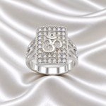 Sacred Om Engraved Pure Silver Ring for Men