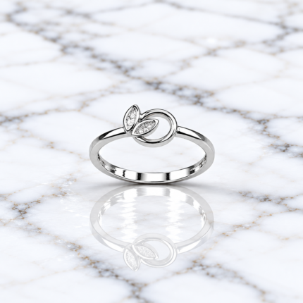 Pure Silver Elegant Stone Studded Ring