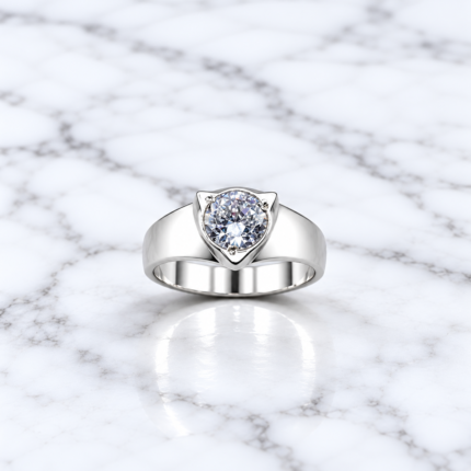 Radiant Glow Pure Silver Gem Ring
