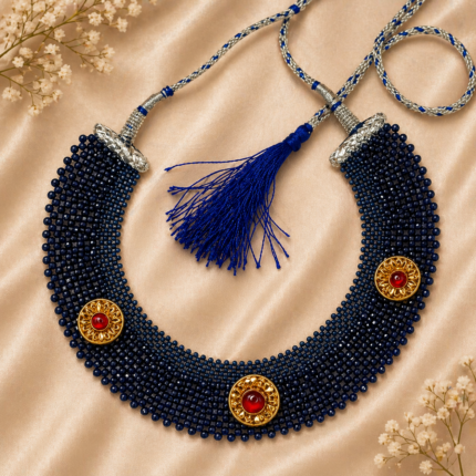 925 Silver Chatai Set with Gold Polish Finish