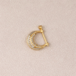 925 Silver Sparkling Golden Stud Earrings