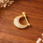 925 Silver Sparkling Golden Stud Earrings