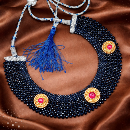 925 Silver Chatai Set with Gold Polish Finish