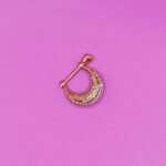 925 Silver Sparkling Golden Stud Earrings(Single Peice)