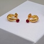 Silver Gents Murkiya Earring – Classic & Stylish Golden Traditional Appeal With Push Lock