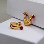 Bold Gents Murkiya Golden Earring – Traditional Charm with a Modern Edge(24K) With Push Lock