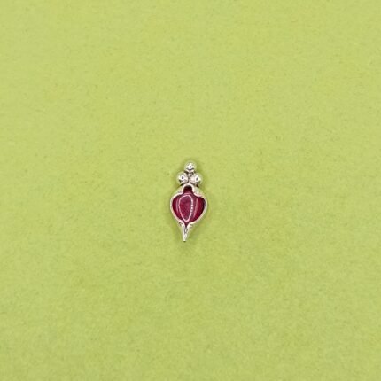 925 Silver Nose Pin with Crystal Stone