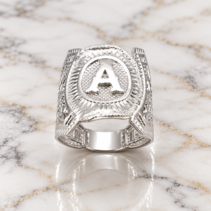 Personalized 925 Silver Initial Ring – Handmade Jewelry