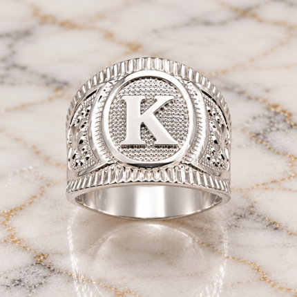 925 Sterling Silver Handmade Letter Ring – Minimal Design