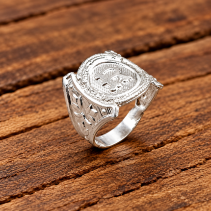 Classic 925 Sterling Silver Alphabet Ring – Handmade