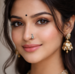 925 Sterling Silver Traditional Drop Design Nose Pin