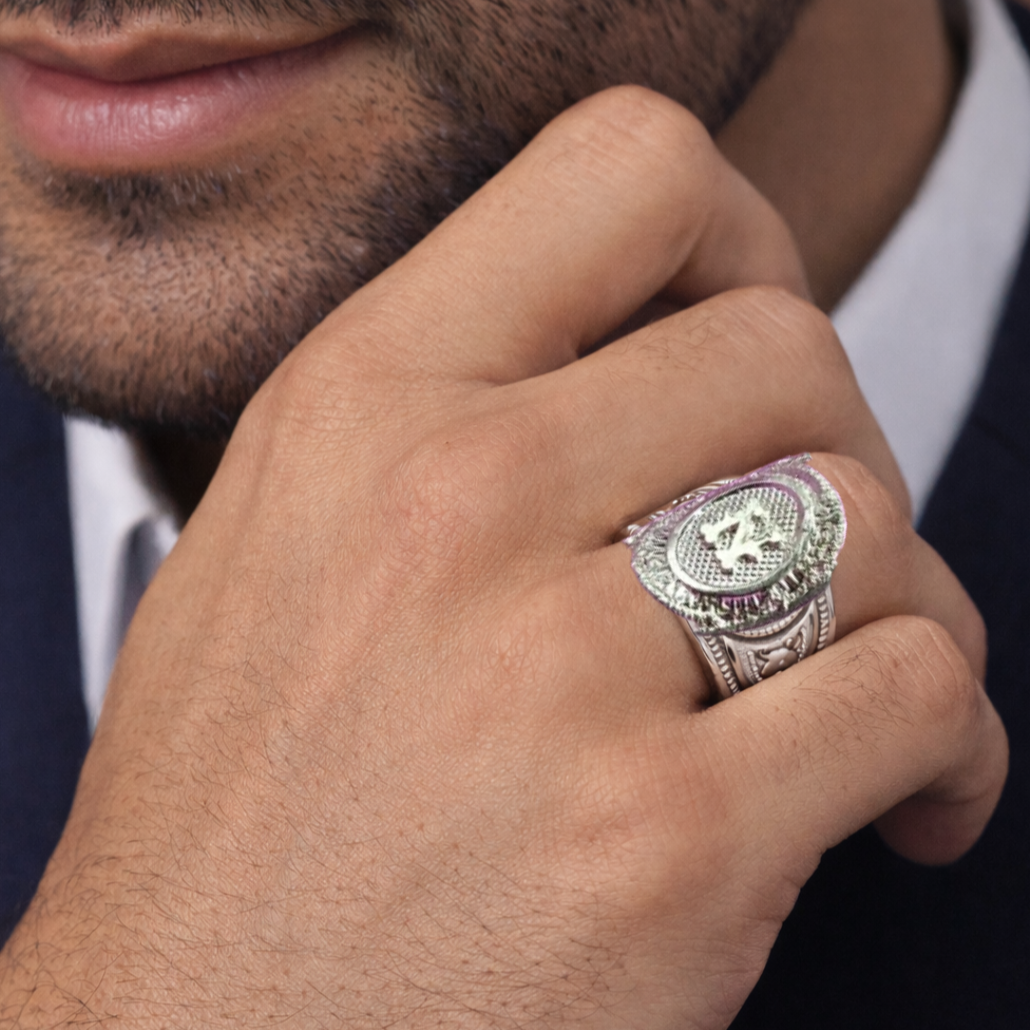 Untitled design (9) Handmade 925 Silver Alphabet Ring – Adjustable Fit