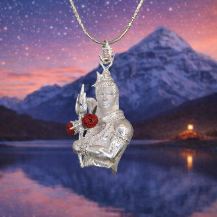 925 Sterling Silver Mahadev Pendant | Lord Shiva Trishul & Damru Design