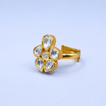 Title: Elegant Golden Polish Ring for Women