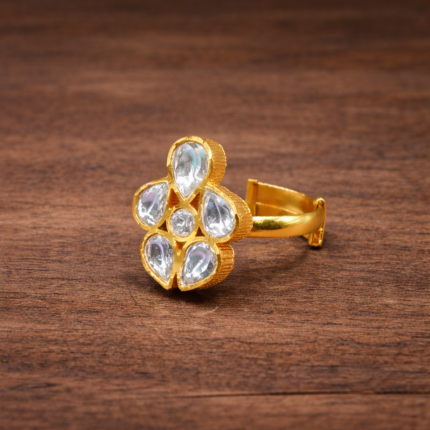 Title: Elegant Golden Polish Ring for Women