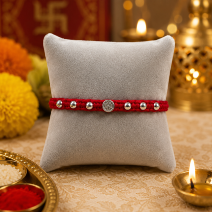 Sakhiya Raksha Trio – Pure Silver Thread Rakhis