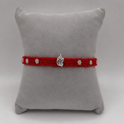 Tridev Ganesh Rakhi Set – Silver Floral Charm Rakhis